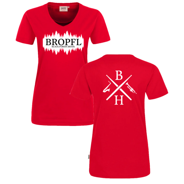 Rotes Damen T-Shirt / Motiv 5