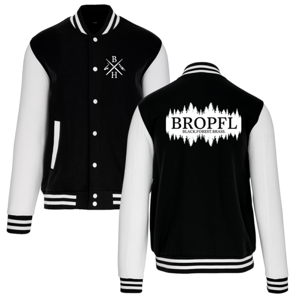 Schwarze College Jacke / Motiv 2